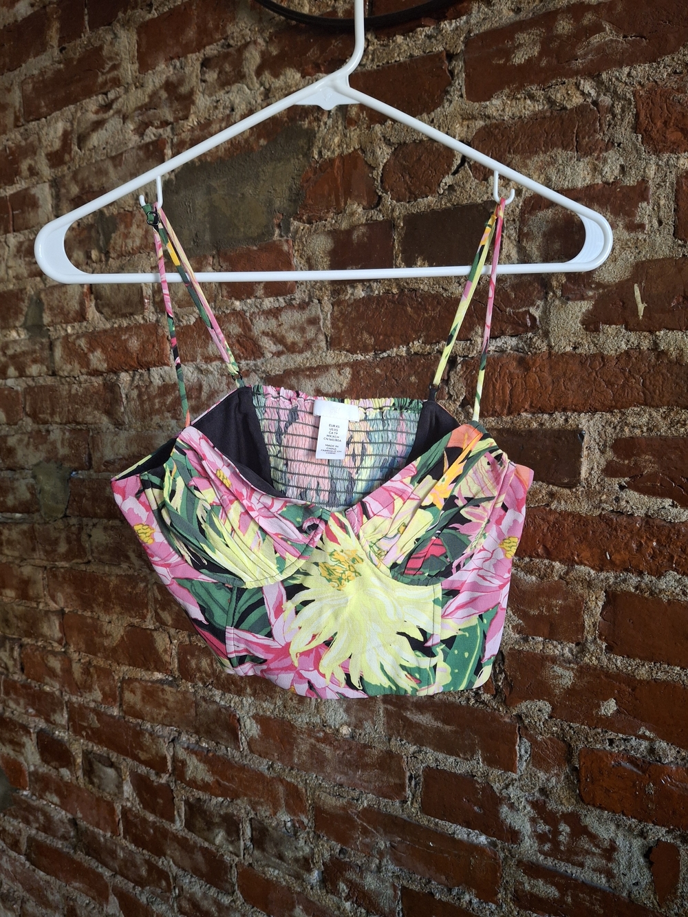 H&M Multicolor Tropical Crop Top XS